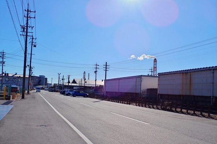 四日市市千歳町の現在の貨物鉄道・倉庫群
